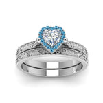 Load image into Gallery viewer, hand-engraved-heart-shaped-halo-diamond-wedding-ring-set-with-blue-topaz-in-white-gold-FD8588HTGICBLTOANGLE5-NL-WG?v=1757665187
