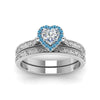 Load image into Gallery viewer, hand-engraved-heart-shaped-halo-diamond-wedding-ring-set-with-blue-topaz-in-white-gold-FD8588HTGICBLTOANGLE5-NL-WG_9f47cce2-5c35-4f81-9aea-475694ddfcae?v=1757665338