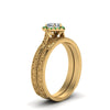 Load image into Gallery viewer, hand-engraved-heart-shaped-halo-diamond-wedding-ring-set-with-emerald-in-yellow-gold-FD8588HTGEMGRANGLE2-NL-YG_1aec02c9-2bdd-42f1-a893-f9b61206cdaf?v=1757665338