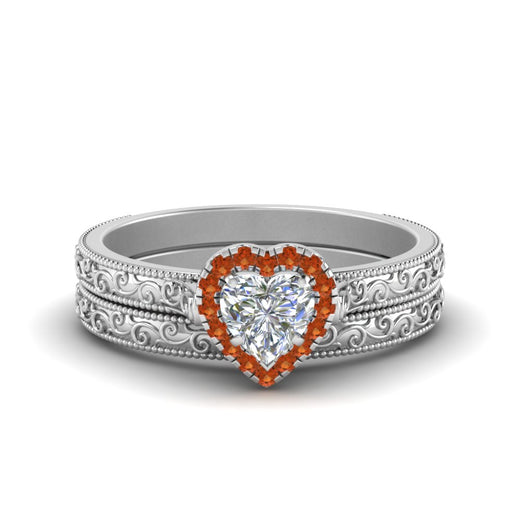 hand-engraved-heart-shaped-halo-diamond-wedding-ring-set-with-orange-sapphire-in-white-gold-FD8588HTGSAOR-NL-WG_a782996a-cb35-4f5f-82c1-92ccd6295744?v=1757665338
