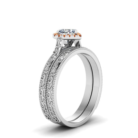 hand-engraved-heart-shaped-halo-diamond-wedding-ring-set-with-orange-sapphire-in-white-gold-FD8588HTGSAORANGLE2-NL-WG?v=1757665187
