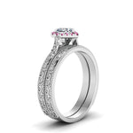 Load image into Gallery viewer, hand-engraved-heart-shaped-halo-diamond-wedding-ring-set-with-pink-sapphire-in-white-gold-FD8588HTGSADRPIANGLE2-NL-WG_06125309-9c6d-4270-9497-753f42306d3a?v=1757665338
