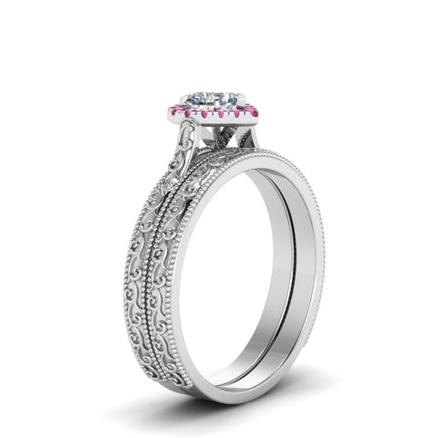 hand-engraved-heart-shaped-halo-diamond-wedding-ring-set-with-pink-sapphire-in-white-gold-FD8588HTGSADRPIANGLE2-NL-WG?v=1757665187
