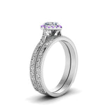 Load image into Gallery viewer, hand-engraved-heart-shaped-halo-diamond-wedding-ring-set-with-purple-topaz-in-white-gold-FD8588HTGVITOANGLE2-NL-WG_c88fab34-b942-485e-b728-c97b86dfcec1?v=1757665338
