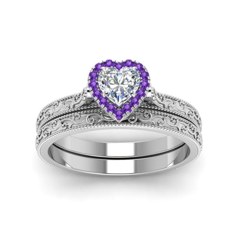 hand-engraved-heart-shaped-halo-diamond-wedding-ring-set-with-purple-topaz-in-white-gold-FD8588HTGVITOANGLE5-NL-WG?v=1757665187