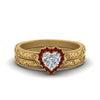 Load image into Gallery viewer, hand-engraved-heart-shaped-halo-diamond-wedding-ring-set-with-ruby-in-yellow-gold-FD8588HTGRUDR-NL-YG_1112735f-c023-45c8-9ee3-54393d8b813a?v=1757665338