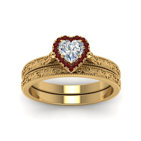 hand-engraved-heart-shaped-halo-diamond-wedding-ring-set-with-ruby-in-yellow-gold-FD8588HTGRUDRANGLE5-NL-YG?v=1757665187