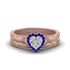 Load image into Gallery viewer, hand-engraved-heart-shaped-halo-diamond-wedding-ring-set-with-sapphire-in-rose-gold-FD8588HTGSABL-NL-RG_2f09d0ac-c611-47ca-bad3-85b09a7ac813?v=1757665338