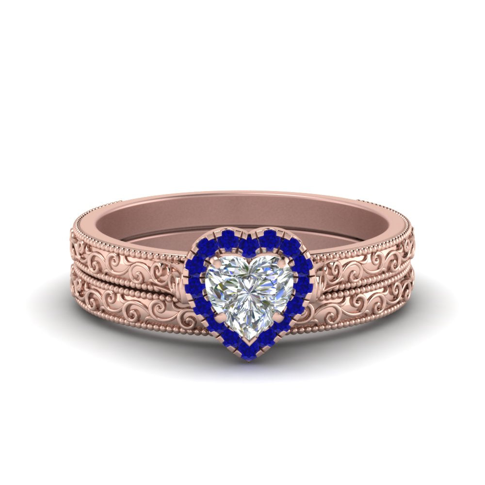 hand-engraved-heart-shaped-halo-diamond-wedding-ring-set-with-sapphire-in-rose-gold-FD8588HTGSABL-NL-RG_2f09d0ac-c611-47ca-bad3-85b09a7ac813?v=1757665338