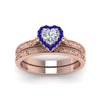 Load image into Gallery viewer, hand-engraved-heart-shaped-halo-diamond-wedding-ring-set-with-sapphire-in-rose-gold-FD8588HTGSABLANGLE5-NL-RG_78bc7703-9dfd-4aa8-8d12-b9427873e795?v=1757665338