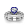 Load image into Gallery viewer, hand-engraved-heart-shaped-halo-diamond-wedding-ring-set-with-sapphire-in-white-gold-FD8588HTGSABLANGLE5-NL-WG_1d5dfb79-ec0f-44b4-b4c3-853a667ea9e1?v=1757665338