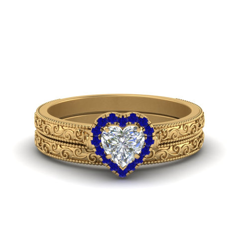 hand-engraved-heart-shaped-halo-diamond-wedding-ring-set-with-sapphire-in-yellow-gold-FD8588HTGSABL-NL-YG_727ea2e6-10a1-4223-b982-3b6ce46177e2?v=1757665338