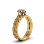 Load image into Gallery viewer, hand-engraved-heart-shaped-halo-diamond-wedding-ring-set-with-sapphire-in-yellow-gold-FD8588HTGSABLANGLE2-NL-YG_9077ffac-9e06-4732-8d92-b4f594c92950?v=1757665339
