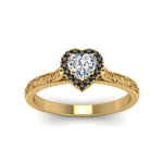 Load image into Gallery viewer, hand-engraved-heart-shaped-halo-engagement-ring-with-black-diamond-in-yellow-gold-FD8588HTRGBLACKANGLE5-NL-YG?v=1757588349
