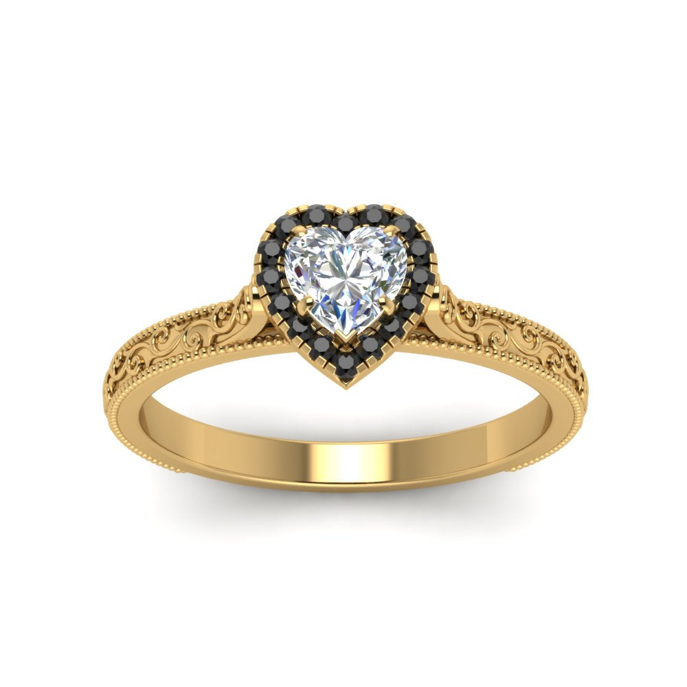 hand-engraved-heart-shaped-halo-engagement-ring-with-black-diamond-in-yellow-gold-FD8588HTRGBLACKANGLE5-NL-YG?v=1757588349