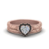 Load image into Gallery viewer, hand-engraved-heart-shaped-halo-wedding-ring-set-with-black-diamond-in-rose-gold-FD8588HTGBLACK-NL-RG_5fc5caf8-7308-42e6-ae3b-599680372cb8?v=1757665338