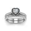 Load image into Gallery viewer, hand-engraved-heart-shaped-halo-wedding-ring-set-with-black-diamond-in-white-gold-FD8588HTGBLACKANGLE5-NL-WG_1d81bd26-77b5-45bd-80d4-a06c75096314?v=1757665338