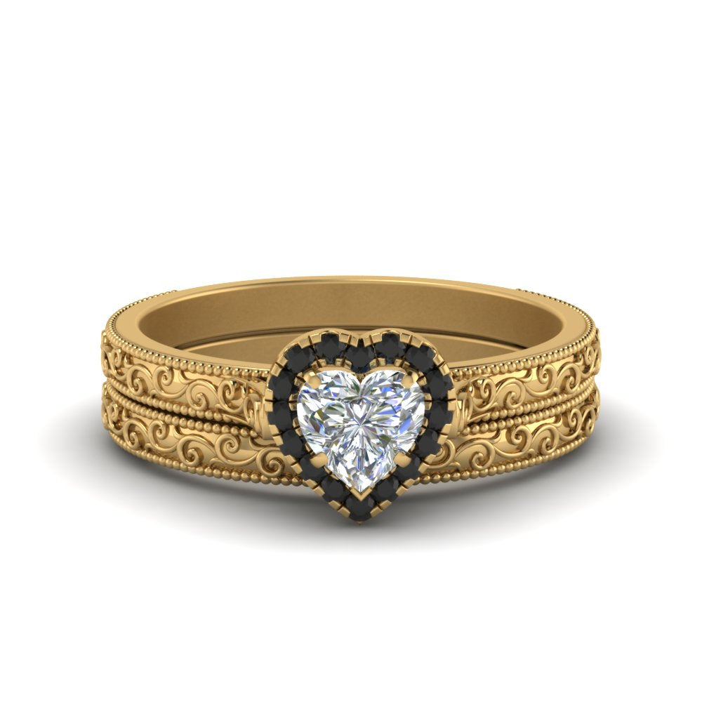 hand-engraved-heart-shaped-halo-wedding-ring-set-with-black-diamond-in-yellow-gold-FD8588HTGBLACK-NL-YG_8e997cd2-791d-4b31-8dfa-7fe2a3e6d14e?v=1757665338