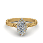 Load image into Gallery viewer, hand-engraved-marquise-cut-halo-diamond-engagement-ring-in-yellow-gold-FD8588MQR-NL-YG_80a0affb-662c-495b-9046-b2c6db455560?v=1757588519
