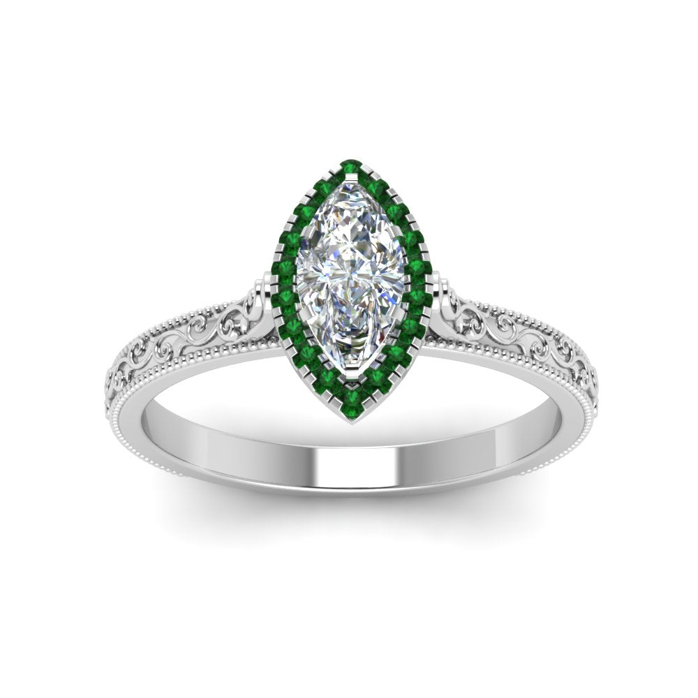 hand-engraved-marquise-cut-halo-diamond-engagement-ring-with-emerald-in-white-gold-FD8588MQRGEMGRANGLE5-NL-WG_157da3a8-e638-4a12-9016-2702ce3eb518?v=1757588520