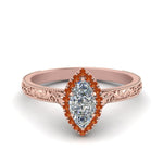 Load image into Gallery viewer, hand-engraved-marquise-cut-halo-diamond-engagement-ring-with-orange-sapphire-in-rose-gold-FD8588MQRGSAOR-NL-RG_fbea7421-c2de-4845-b5dd-13011dbb50d8?v=1757588520
