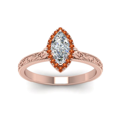 hand-engraved-marquise-cut-halo-diamond-engagement-ring-with-orange-sapphire-in-rose-gold-FD8588MQRGSAORANGLE5-NL-RG?v=1757588367