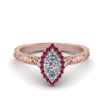 Load image into Gallery viewer, hand-engraved-marquise-cut-halo-diamond-engagement-ring-with-pink-sapphire-in-rose-gold-FD8588MQRGSADRPI-NL-RG_aeaf627b-5870-44f1-ac8a-226fccaf6f5e?v=1757588520
