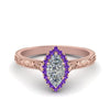 Load image into Gallery viewer, hand-engraved-marquise-cut-halo-diamond-engagement-ring-with-purple-topaz-in-rose-gold-FD8588MQRGVITO-NL-RG_5181164f-db07-4e2a-9cfb-9ed2f060c783?v=1757588521