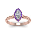 Load image into Gallery viewer, hand-engraved-marquise-cut-halo-diamond-engagement-ring-with-purple-topaz-in-rose-gold-FD8588MQRGVITOANGLE5-NL-RG_7ee670d8-57f8-462f-bb98-3af274cc9386?v=1757588520
