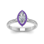 Load image into Gallery viewer, hand-engraved-marquise-cut-halo-diamond-engagement-ring-with-purple-topaz-in-white-gold-FD8588MQRGVITOANGLE5-NL-WG_aa898367-6719-4834-920c-6565807c566d?v=1757588520
