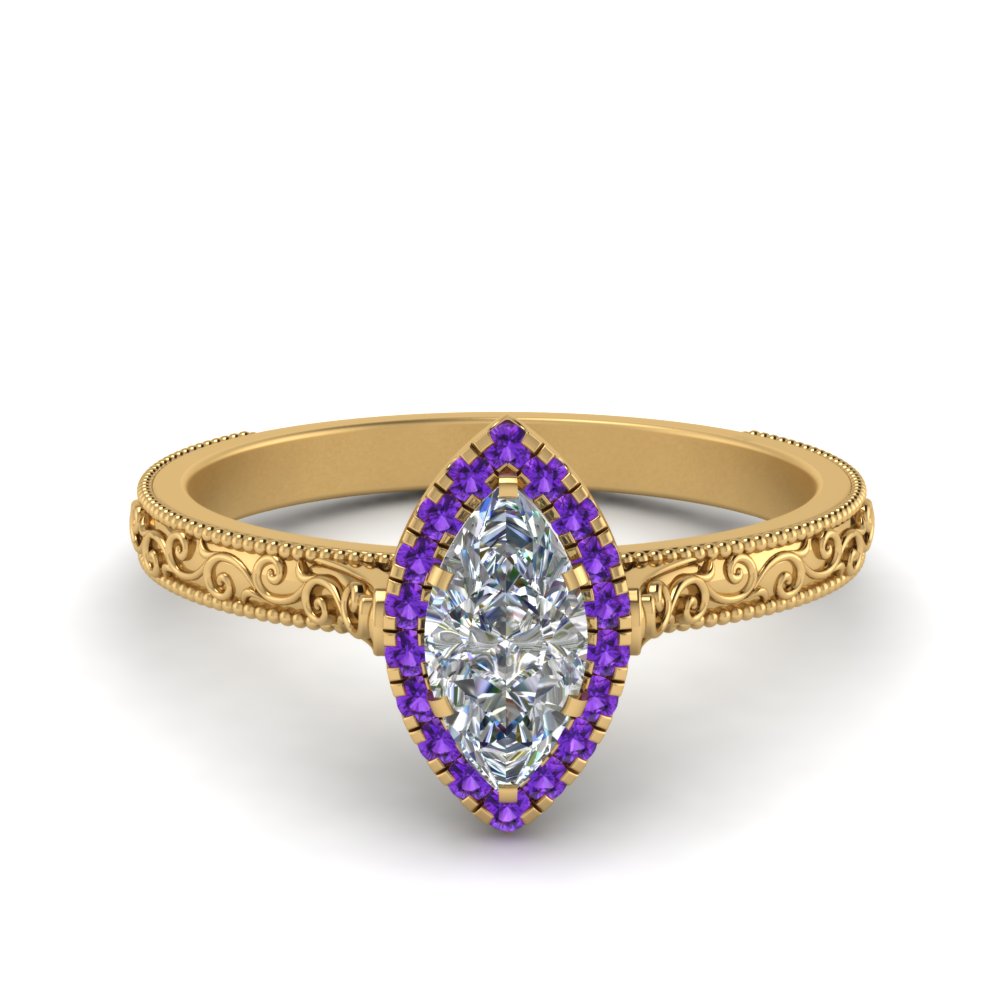 hand-engraved-marquise-cut-halo-diamond-engagement-ring-with-purple-topaz-in-yellow-gold-FD8588MQRGVITO-NL-YG_c3294d1d-1df8-4ed8-bcb7-f52953fe9214?v=1757588520