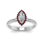 Load image into Gallery viewer, hand-engraved-marquise-cut-halo-diamond-engagement-ring-with-ruby-in-white-gold-FD8588MQRGRUDRANGLE5-NL-WG_b451c9ec-3c94-4b2b-851d-c2e05f8f10df?v=1757588520
