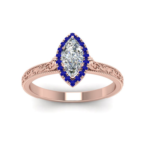 hand-engraved-marquise-cut-halo-diamond-engagement-ring-with-sapphire-in-rose-gold-FD8588MQRGSABLANGLE5-NL-RG?v=1757588367