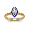 Load image into Gallery viewer, hand-engraved-marquise-cut-halo-diamond-engagement-ring-with-sapphire-in-yellow-gold-FD8588MQRGSABLANGLE5-NL-YG_39ca8359-734d-43e2-bceb-4c37833312b6?v=1757588520
