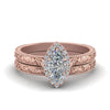 Load image into Gallery viewer, hand-engraved-marquise-cut-halo-diamond-wedding-ring-set-in-rose-gold-FD8588MQ-NL-RG_078c5ce2-c708-4221-80d9-5e84373fd608?v=1757665349