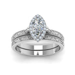 Load image into Gallery viewer, hand-engraved-marquise-cut-halo-diamond-wedding-ring-set-in-white-gold-FD8588MQANGLE5-NL-WG_9e8c4195-81bc-4e35-b884-31fb4505efd2?v=1757665349
