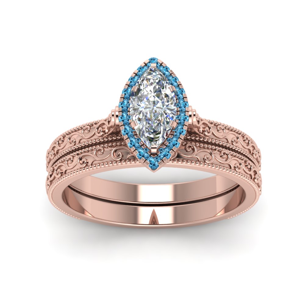 hand-engraved-marquise-cut-halo-diamond-wedding-ring-set-with-blue-topaz-in-rose-gold-FD8588MQGICBLTOANGLE5-NL-RG?v=1757665204