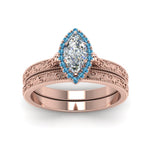 Load image into Gallery viewer, hand-engraved-marquise-cut-halo-diamond-wedding-ring-set-with-blue-topaz-in-rose-gold-FD8588MQGICBLTOANGLE5-NL-RG_4a589cee-84c6-4251-ab80-c27828703b01?v=1757665350

