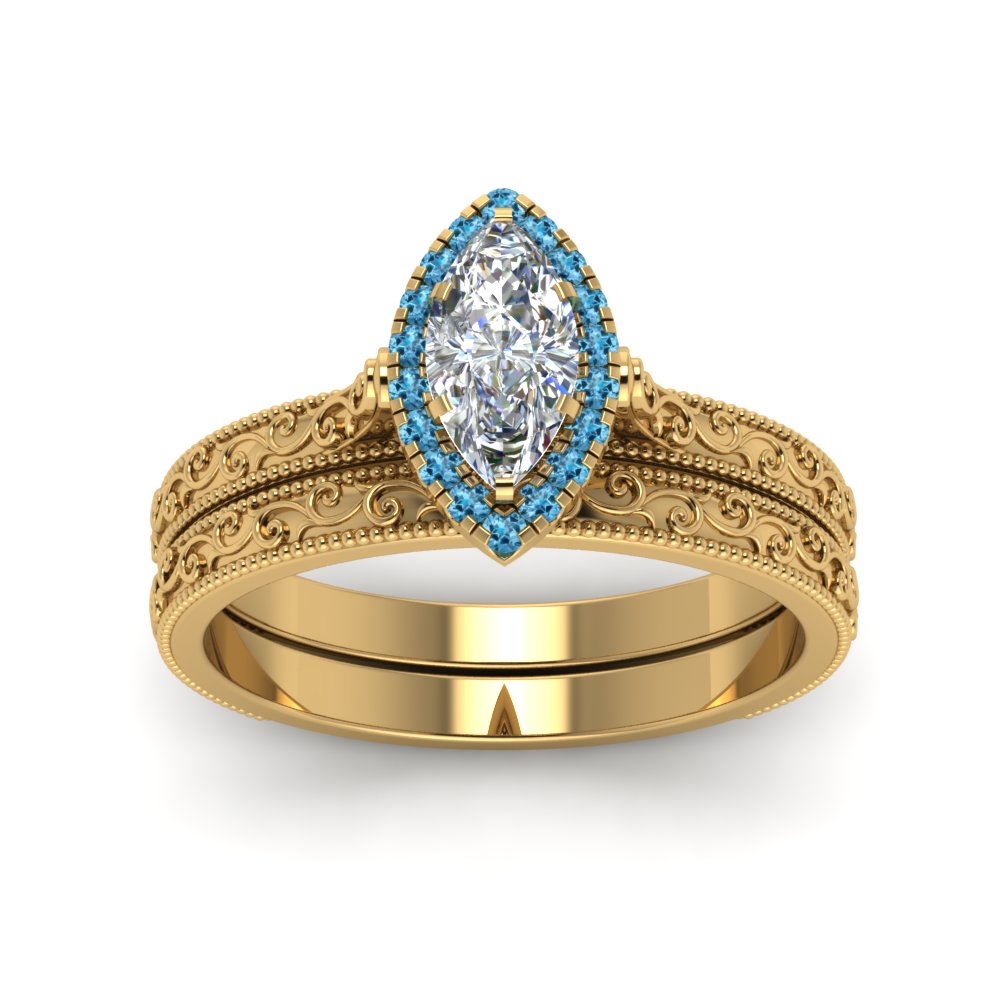 hand-engraved-marquise-cut-halo-diamond-wedding-ring-set-with-blue-topaz-in-yellow-gold-FD8588MQGICBLTOANGLE5-NL-YG?v=1757665205