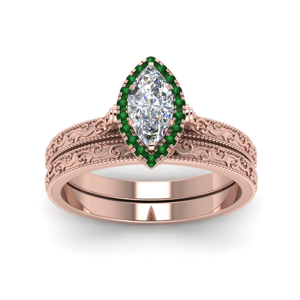 hand-engraved-marquise-cut-halo-diamond-wedding-ring-set-with-emerald-in-rose-gold-FD8588MQGEMGRANGLE5-NL-RG_d07ab3d6-385f-4db5-b1f1-da7086aa099b?v=1757665350