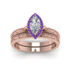 Load image into Gallery viewer, hand-engraved-marquise-cut-halo-diamond-wedding-ring-set-with-purple-topaz-in-rose-gold-FD8588MQGVITOANGLE5-NL-RG_62ae3b79-be05-4b48-9885-281911cbf8eb?v=1757665350