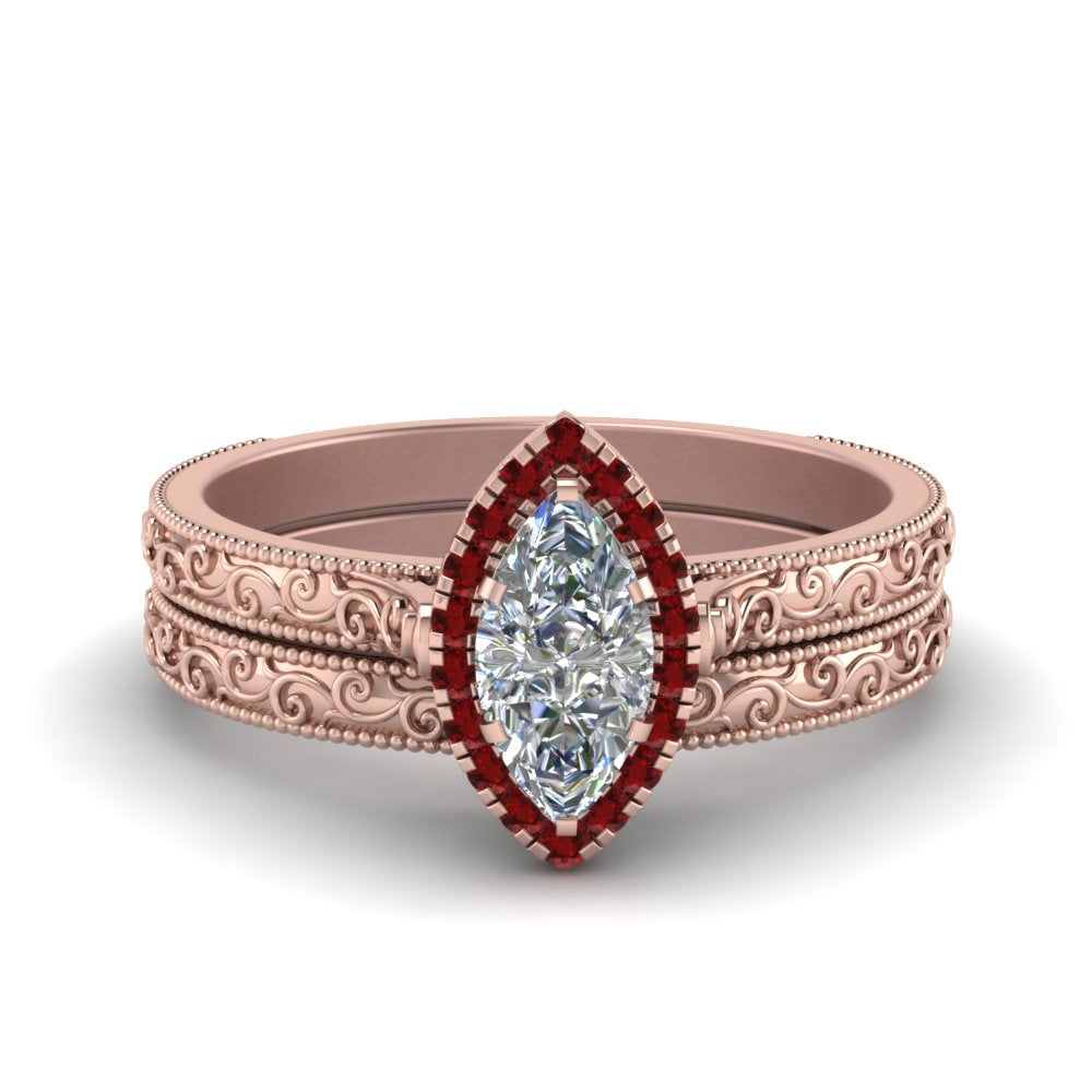 hand-engraved-marquise-cut-halo-diamond-wedding-ring-set-with-ruby-in-rose-gold-FD8588MQGRUDR-NL-RG?v=1757665204