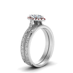Load image into Gallery viewer, hand-engraved-marquise-cut-halo-diamond-wedding-ring-set-with-ruby-in-white-gold-FD8588MQGRUDRANGLE2-NL-WG_6f16810c-ded9-46d2-a1f3-037f18b861e2?v=1757665350
