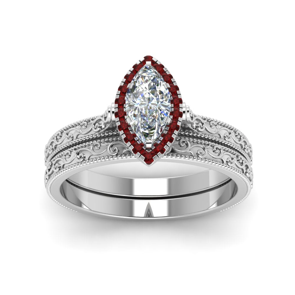 hand-engraved-marquise-cut-halo-diamond-wedding-ring-set-with-ruby-in-white-gold-FD8588MQGRUDRANGLE5-NL-WG?v=1757665206