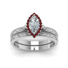 Load image into Gallery viewer, hand-engraved-marquise-cut-halo-diamond-wedding-ring-set-with-ruby-in-white-gold-FD8588MQGRUDRANGLE5-NL-WG_33f0e93e-a6d2-4e64-9c4d-c564fddc50ae?v=1757665350