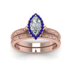 Load image into Gallery viewer, hand-engraved-marquise-cut-halo-diamond-wedding-ring-set-with-sapphire-in-rose-gold-FD8588MQGSABLANGLE5-NL-RG_c94ea64f-19b4-4983-86b0-2df2f1e08147?v=1757665349