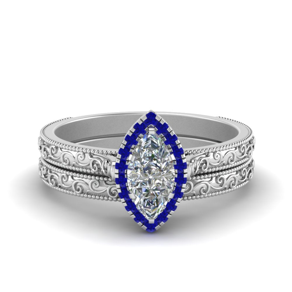 hand-engraved-marquise-cut-halo-diamond-wedding-ring-set-with-sapphire-in-white-gold-FD8588MQGSABL-NL-WG_a56824ae-ef7d-4217-a3f2-b393ddd5bd18?v=1757665350