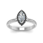 Load image into Gallery viewer, hand-engraved-marquise-cut-halo-engagement-ring-with-black-diamond-in-white-gold-FD8588MQRGBLACKANGLE5-NL-WG_a54b44ae-7400-4828-af5b-378ddea060f7?v=1757588520
