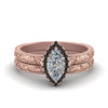 Load image into Gallery viewer, hand-engraved-marquise-cut-halo-wedding-ring-set-with-black-diamond-in-rose-gold-FD8588MQGBLACK-NL-RG_c9b8677b-0fe7-4916-9436-dd5985c30a20?v=1757665350