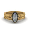 Load image into Gallery viewer, hand-engraved-marquise-cut-halo-wedding-ring-set-with-black-diamond-in-yellow-gold-FD8588MQGBLACK-NL-YG_e11d115a-61f6-49df-90de-567e6b76be70?v=1757665350
